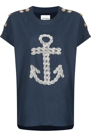 Edward Achour Paris Playera con botones en los hombros