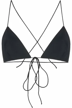 Serafini Top de bikini con tiras cruzadas