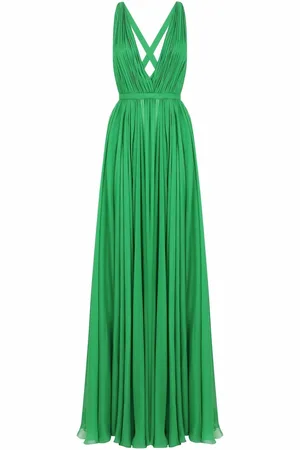 Dolce & Gabbana Vestido largo con cuello en V