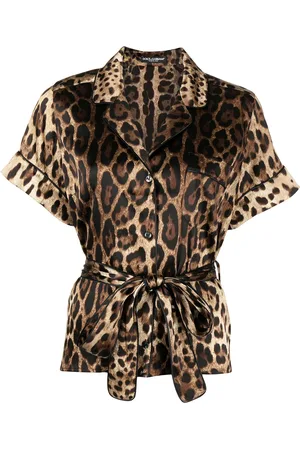 Dolce & Gabbana Camisa con estampado de leopardo