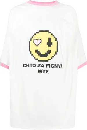 Natasha Zinko Playera con motivo Smiley