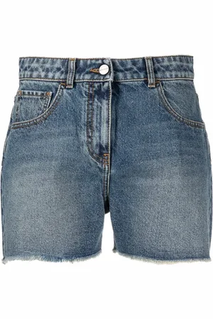Palm Angels Shorts de mezclilla con bordes deshilachados