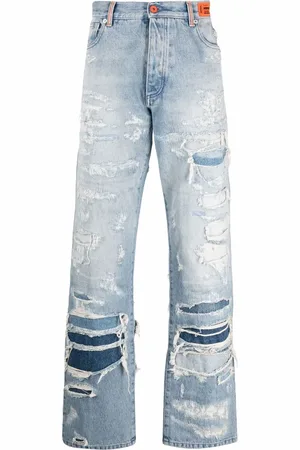 Heron Preston Jeans con efecto envejecido