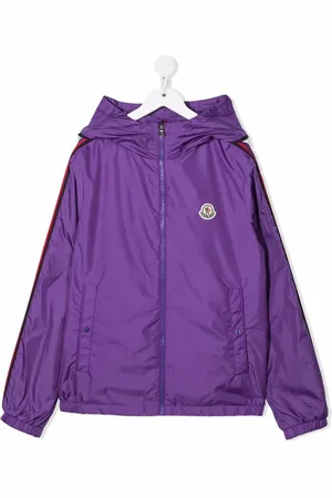 Moncler Chamarra con capucha y logo estampado