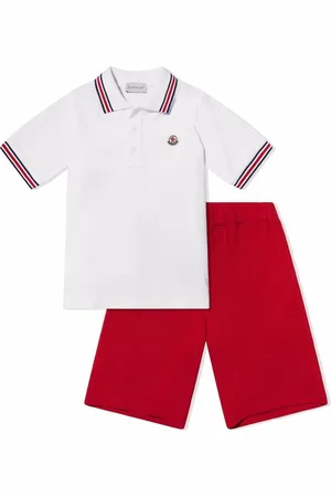 Moncler Playera tipo polo con parche del logo