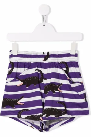 Mini Rodini Shorts de playa con cocodrilos estampados
