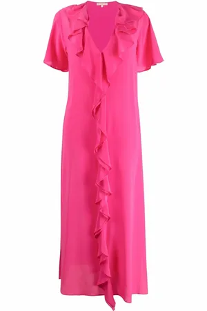 Gold Hawk Vestido largo con ribete de volantes