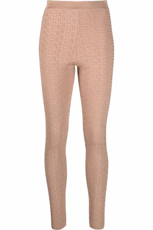 Balmain Leggins con monograma en relieve