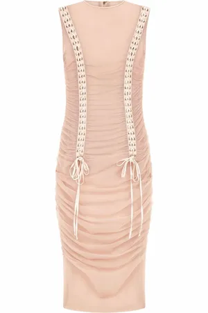 Dolce & Gabbana Vestido midi de tul drapeado