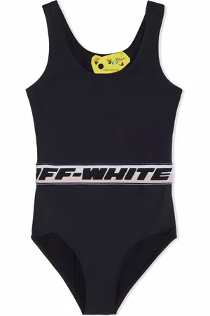 OFF-WHITE Traje de baño con logo en la pretina