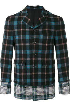 Comme des Garçons Blazer a cuadros en contraste