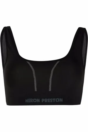 Heron Preston Top corto con logo en intarsia