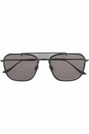 MATSUDA Lentes de sol estilo piloto con diseño a paneles