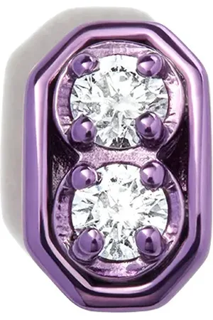 Eera Arete Roma en oro blanco de 18kt con diamantes