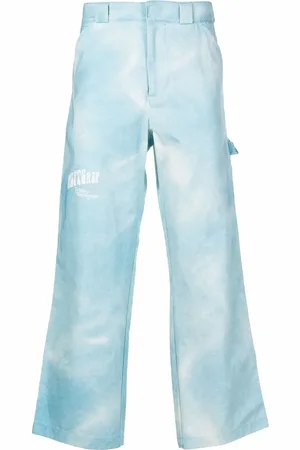 Msftsrep Pantalones acampanados con efecto lavado en ácidos