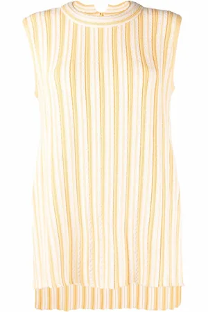 Jil Sander Top tejido de canalé sin mangas