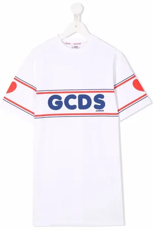 GCDS Vestido estilo playera con logo estampado