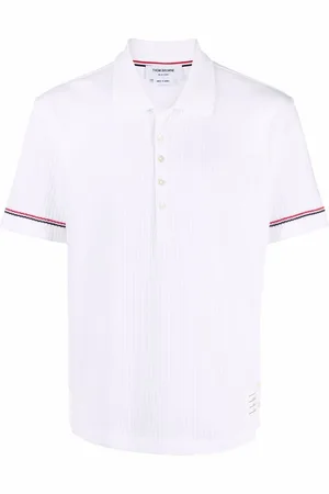 Thom Browne Playera tipo polo con rayas RWB