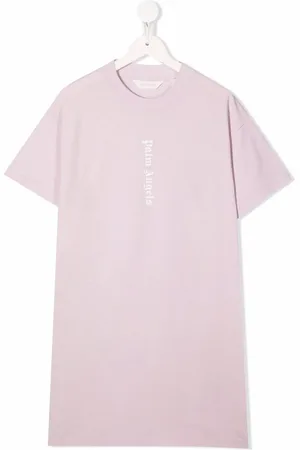 Palm Angels Vestido estilo playera con logo estampado