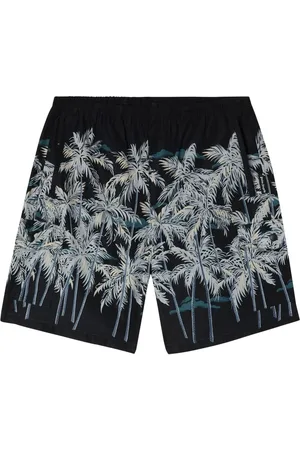 Palm Angels Shorts de playa con palmeras estampadas