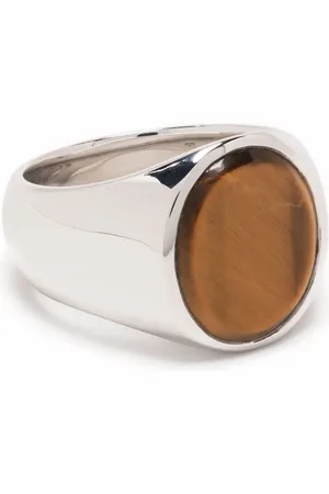 TOM WOOD Anillo con motivo de ojo de tigre