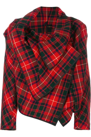 Comme des Garçons Asymmetric tartan jacket