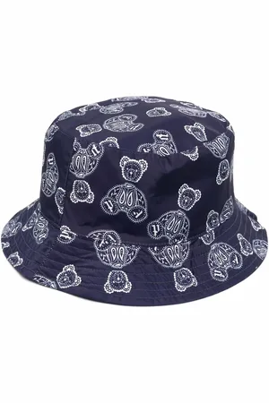 Palm Angels Gorro de pescador con oso estampado