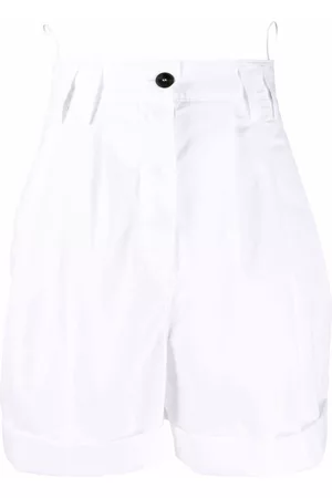 FORTE FORTE Shorts con pinzas y tiro alto