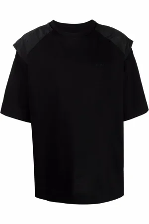 JUUN.J Playera de tejido ripstop con logo bordado