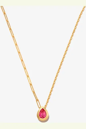 YVONNE LÉON Collar en oro amarillo de 9kt con cristales