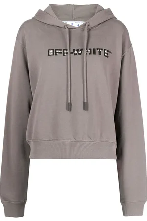 OFF-WHITE Hoodie con logo de detalles strass