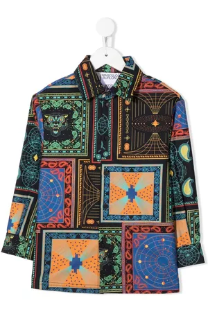 MARCELO BURLON Camisa con diseño patchwork