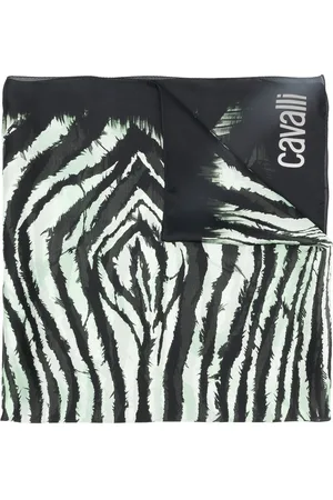 Roberto Cavalli Mascada de seda con estampado Freedom