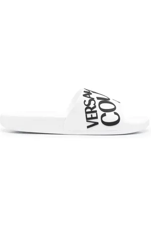 VERSACE Flip flops con logo estampado