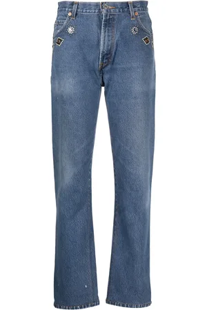 RE/DONE Jeans con detalles de cristal