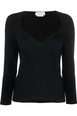 Alexander McQueen Top con detalle de bra