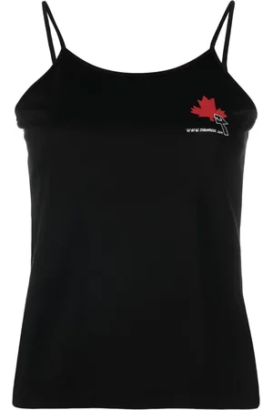 Dsquared2 Top sin mangas con hoja de arce estampada
