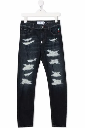 Philipp Plein Jeans slim con efecto envejecido