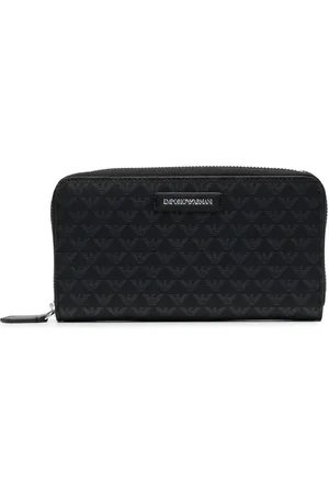 Emporio Armani Cartera con cierre y logo estampado