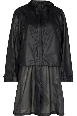 Y-3 Impermeable midi con capucha