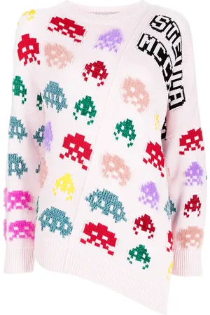 Stella McCartney Suéter asimétrico con juego en intarsia