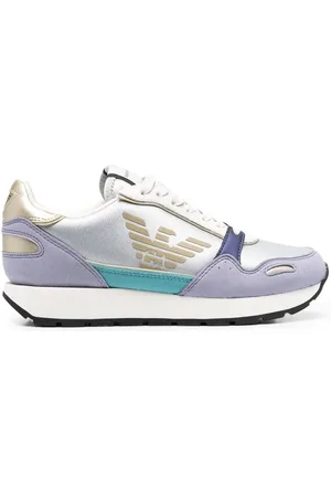 Emporio Armani Tenis Eagle con aplique del logo