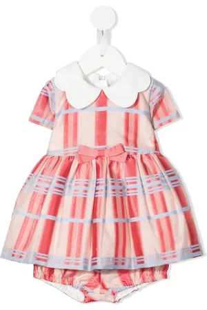 HUCKLEBONES LONDON Vestido midi acampanado con rayas estampadas