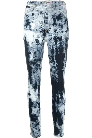 Philipp Plein Skinny jeans con efecto descolorido de tiro alto