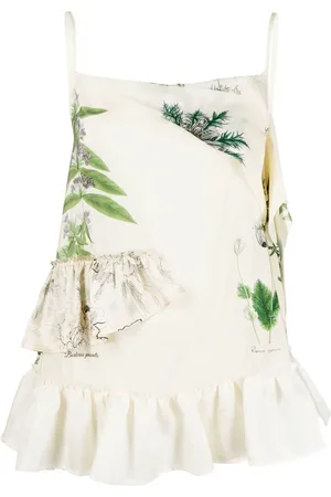SEMICOUTURE Top con hojas estampadas