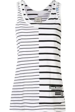 Maison Mihara Yasuhiro Camiseta asimétrica a rayas