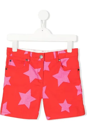 Stella McCartney Shorts de mezclilla con estrellas estampadas