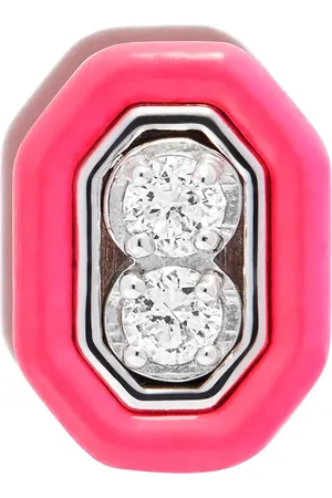 Eera Arete Roma en oro blanco de 18kt con diamantes