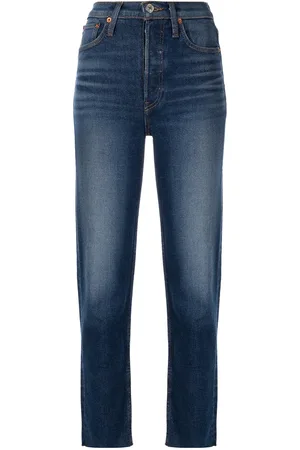RE/DONE Jeans Stove Pipe de tiro alto