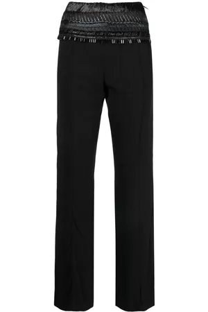 Gianfranco Ferré Pantalones rectos con cuentas y mostacillas 2010
